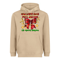 Mushroom festive christmas message with crosses Heavyweight Hoodie - CowhideDigitalArt