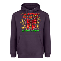 Plum festive christmas message with crosses Heavyweight Hoodie - CowhideDigitalArt