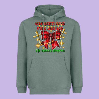 Festive Christmas Message With Crosses Heavyweight Hoodie Designed By Cowhidedigitalart