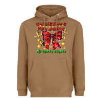 Toasted Coconut festive christmas message with crosses Heavyweight Hoodie - CowhideDigitalArt