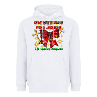 White festive christmas message with crosses Heavyweight Hoodie - CowhideDigitalArt