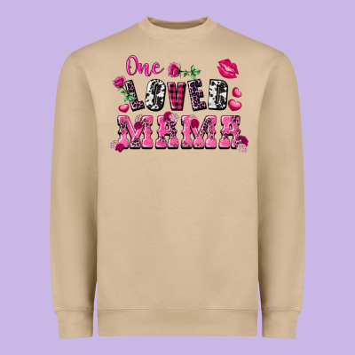 One Loved Mama Valentine's Day Heavyweight Sweatshirt Designed By Fadigitalartstudio