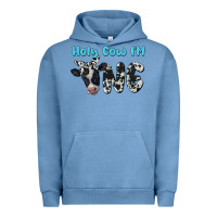Pigment Pebble Blue holy cow i'm one Urban Hoodie - BarkalooDesign