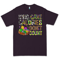 Plum King Cake Calories Don't Count Mardi Gras Premium Tee - BundleAndBundleShop
