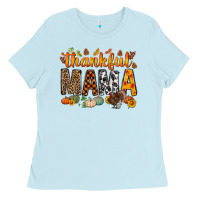 Baby Blue thankful mama bbs Ladies Tee - BundleAndBundleShop