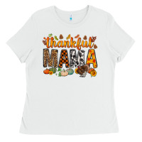 White thankful mama bbs Ladies Tee - BundleAndBundleShop