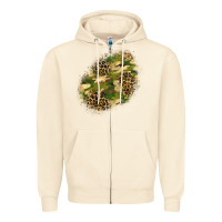Sandshell camouflage and leopard patch  5 Zipper Hoodie - BundleAndBundleShop