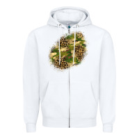 White camouflage and leopard patch  5 Zipper Hoodie - BundleAndBundleShop