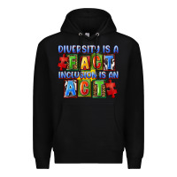 Black diversity is a fact indesion is an act Premium Hoodie - FaDigitalArtStudio