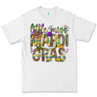 White Little miss Mardi Gras Premium Tee - BundleAndBundleShop
