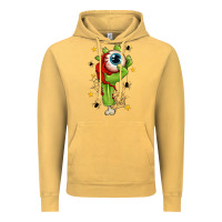 Vintage Mustard Zombie Hand with Eyeball Vintage Hoodie - texasbilliewilder