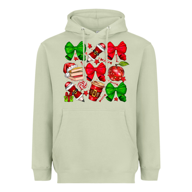Christmas Teacher Heavyweight Hoodie by CowhideDigitalArt | Teevron