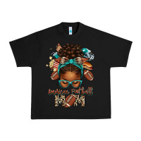 Black American Football Mom Afro Messy Bun Urban Heavy Tee - texasbilliewilder