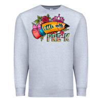 Heather Grey little miss prek Premium Sweatshirt - CowhideDigitalArt