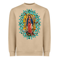 Our Lady Of Guadalupe Gemstone Sunflowers Heavyweight Sweatshirt | Teevron