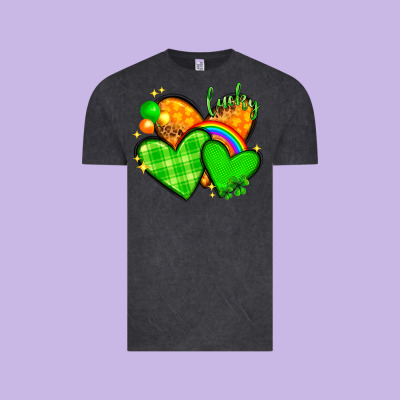 St Patricks Day Hearts Png Vintage Tee Designed By Nancycooperartshop