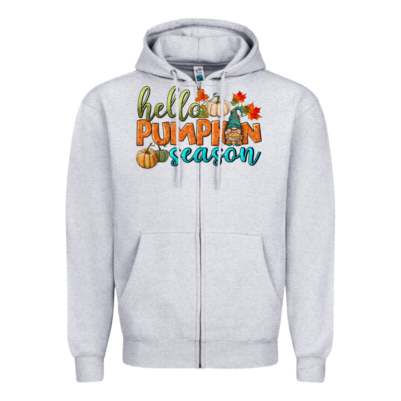 Hello Pumpkin Season Zipper Hoodie by BundleAndBundleShop | Teevron