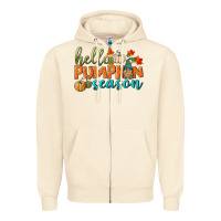 Sandshell hello pumpkin season Zipper Hoodie - BundleAndBundleShop