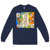 Navy proud with daisies Long Sleeve Tee - TumblerDesignByShophia