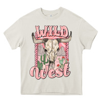 Cream wild west Heavy Core Tee - MaliasSmallBusiness