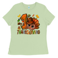 Matcha my first thanksgiving with turkey bbs Ladies Tee - BundleAndBundleShop