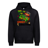 Black ho ho ho gamer Christmas Urban Hoodie - BarkalooDesign