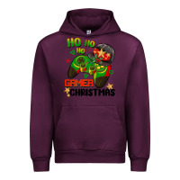 Mauve Wine ho ho ho gamer Christmas Urban Hoodie - BarkalooDesign