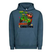 Pigment Midnight Navy ho ho ho gamer Christmas Urban Hoodie - BarkalooDesign