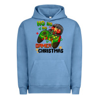Pigment Pebble Blue ho ho ho gamer Christmas Urban Hoodie - BarkalooDesign