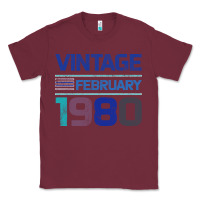 Burgundy Vintage February 1980 Classic Tee - Bettercallsaul