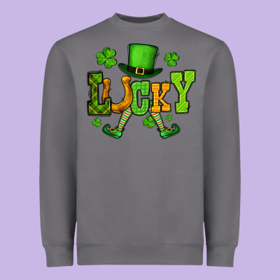 St. Patrick's Lucky Leprechaun Heavyweight Sweatshirt Designed By Oliviacreatesart