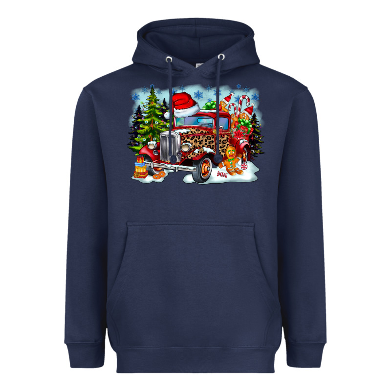 Christmas Truck Heavyweight Hoodie by CowhideDigitalArt | Teevron