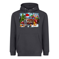 Smoke Christmas truck Heavyweight Hoodie - CowhideDigitalArt
