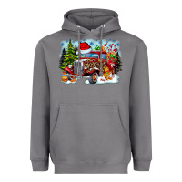 Storm Christmas truck Heavyweight Hoodie - CowhideDigitalArt