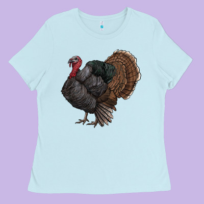Gobble Ladies Tee Designed By Ranaportraitstore