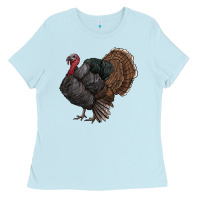 Baby Blue gobble Ladies Tee - RanaPortraitStore