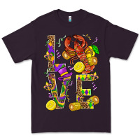 Plum Love Crawfish Mardi Gras Premium Tee - BundleAndBundleShop