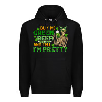 Black buy me green beer and tell me i'm pretty Premium Hoodie - FaDigitalArtStudio