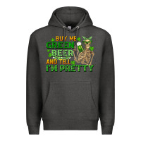 Charcoal Heather buy me green beer and tell me i'm pretty Premium Hoodie - FaDigitalArtStudio