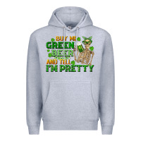 Heather Grey buy me green beer and tell me i'm pretty Premium Hoodie - FaDigitalArtStudio