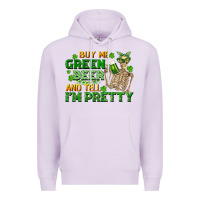 Lilac buy me green beer and tell me i'm pretty Premium Hoodie - FaDigitalArtStudio