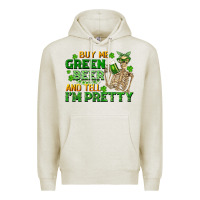 Oatmeal Heather buy me green beer and tell me i'm pretty Premium Hoodie - FaDigitalArtStudio