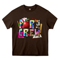Chocolate Brown para crew Heavy Core Tee - NancyCooperArtShop