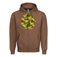 Chestnut camouflage patch Zipper Hoodie - BundleAndBundleShop
