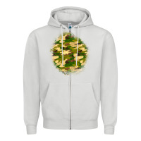 Dove Grey camouflage patch Zipper Hoodie - BundleAndBundleShop