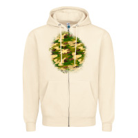 Sandshell camouflage patch Zipper Hoodie - BundleAndBundleShop