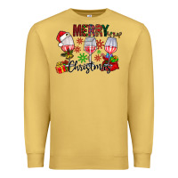 Antique Gold Merry Christmas Premium Sweatshirt - CowhideDigitalArt