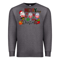 Charcoal Heather Merry Christmas Premium Sweatshirt - CowhideDigitalArt