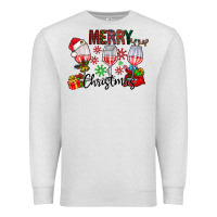 Oatmeal Heather Merry Christmas Premium Sweatshirt - CowhideDigitalArt
