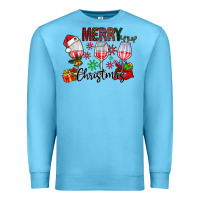 Ocean Blue Merry Christmas Premium Sweatshirt - CowhideDigitalArt
